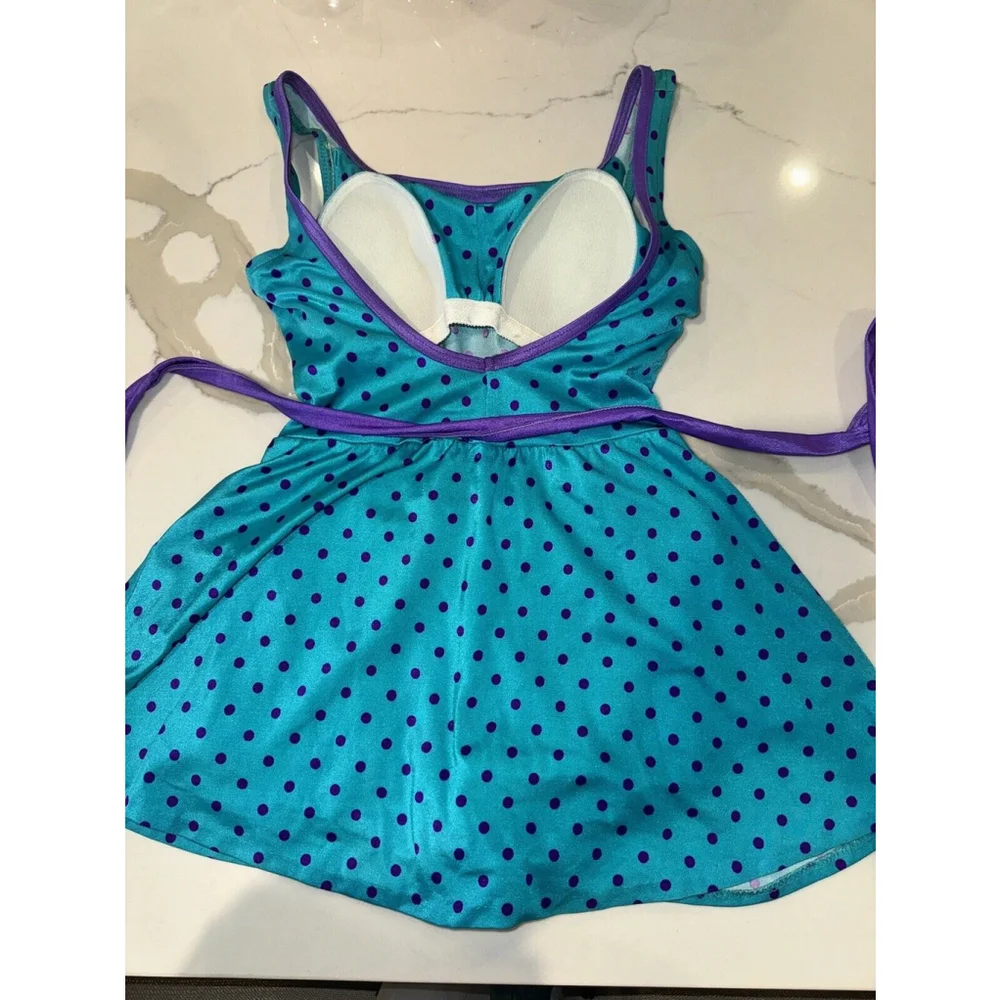 Vintage Some Body Mainstream bullet bra bathing suit union made Blue & Purple - Picture 8 of 12